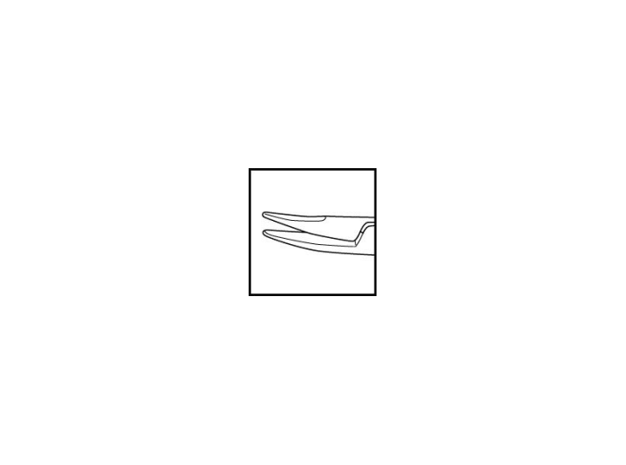 Azar Needle Holder 11mm Curved Fine Locking