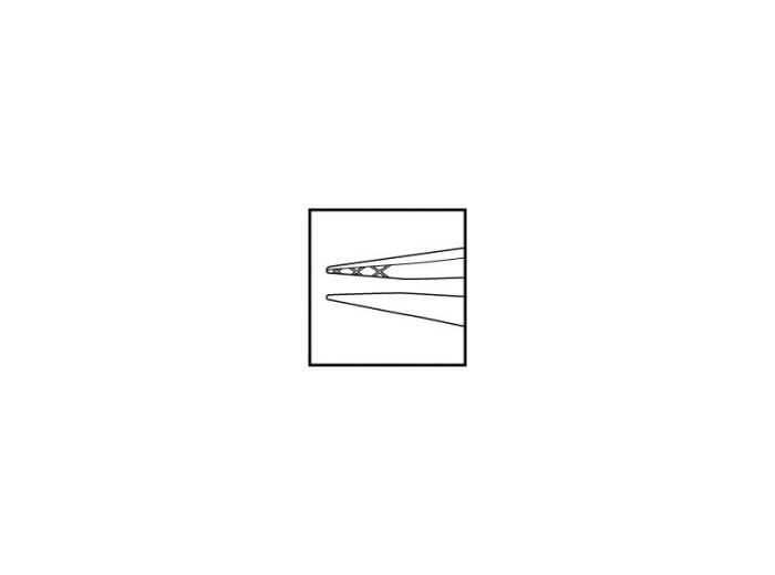Jeweler Type Forceps Wide Serrated Handle